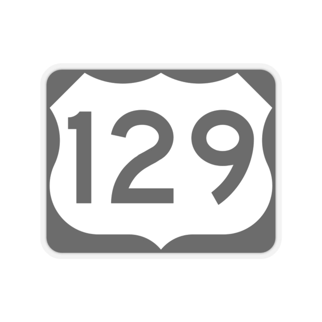 US129DragonsTail.com NC 129 Road Sign Kiss-Cut Stickers