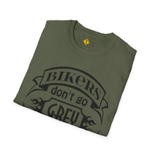 Load image into Gallery viewer, Bikers Don&#39;t Go Grey We Turn Chrome- Motorcycle Ride T-Shirt
