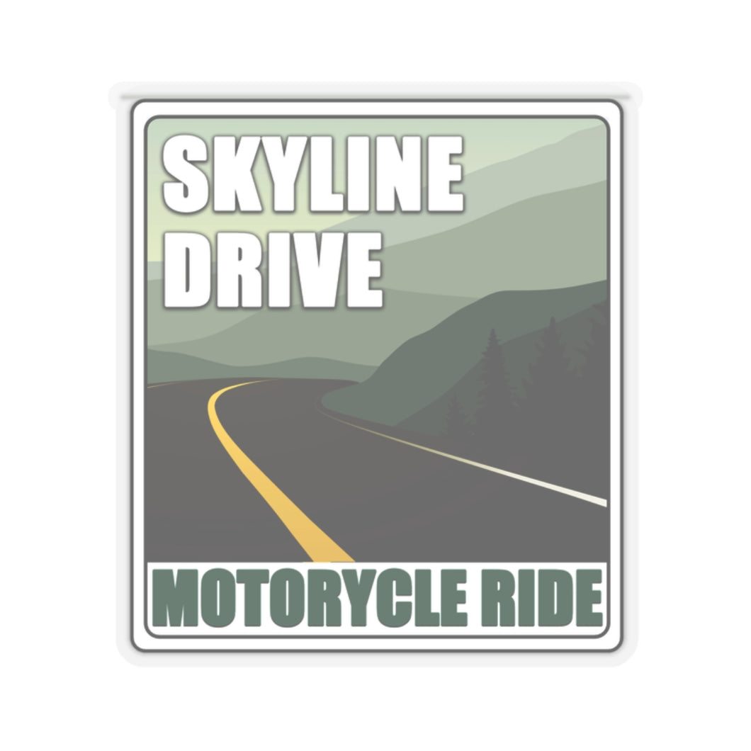 SkylineDriveMotorcycleRide.com Kiss-Cut Stickers