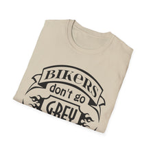 Load image into Gallery viewer, Bikers Don&#39;t Go Grey We Turn Chrome- Motorcycle Ride T-Shirt
