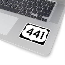 Load image into Gallery viewer, GreatSmokiesRun441.com NC441 Road Sign Kiss-Cut Stickers
